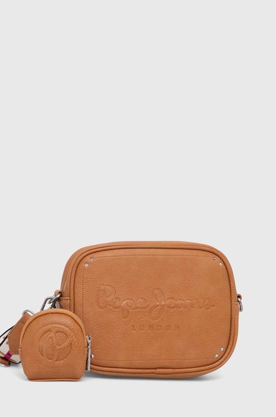 Kabelka Pepe Jeans BASSY CORE hladký hnědá PL031513
