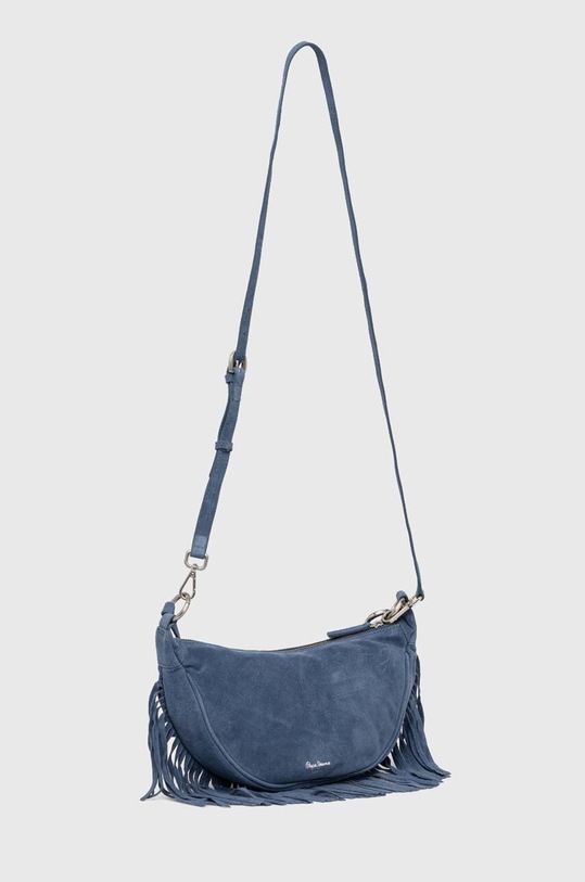 Pepe Jeans geanta de mana din piele intoarsa JANICE ANGIE PL031530 albastru SS24