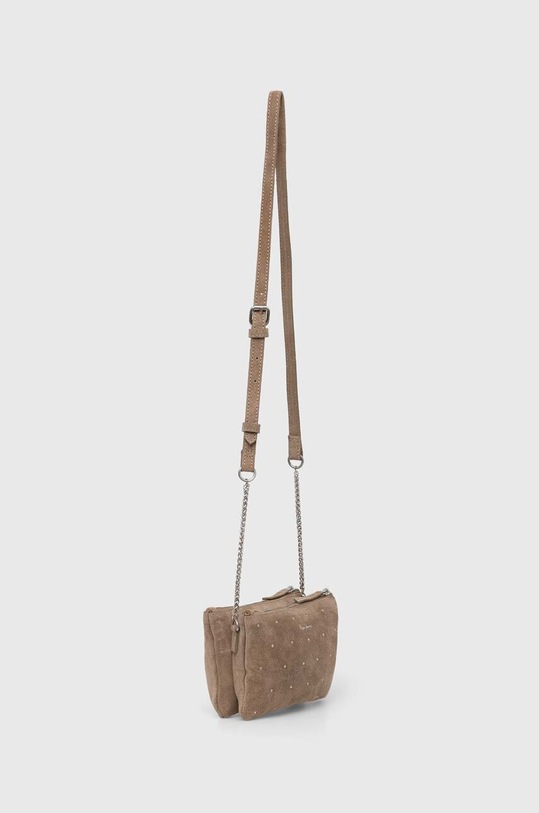 Pepe Jeans geanta de mana din piele intoarsa PL031532 bej SS24