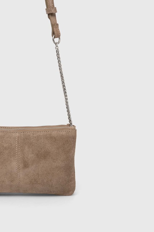 Accesorii Pepe Jeans geanta de mana din piele intoarsa PL031532 bej