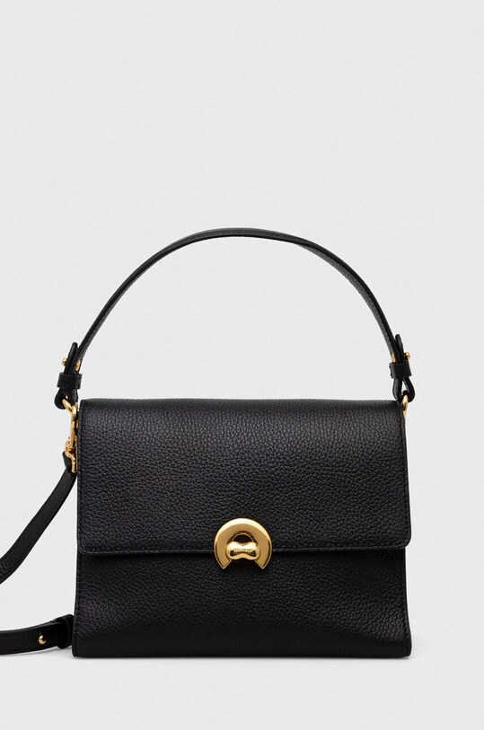 Coccinelle poseta de piele uni negru E1.P7P.18.01.21