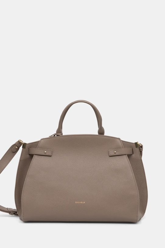 Kožená kabelka Coccinelle přírodní kůže béžová E1.QLA.18.01.01