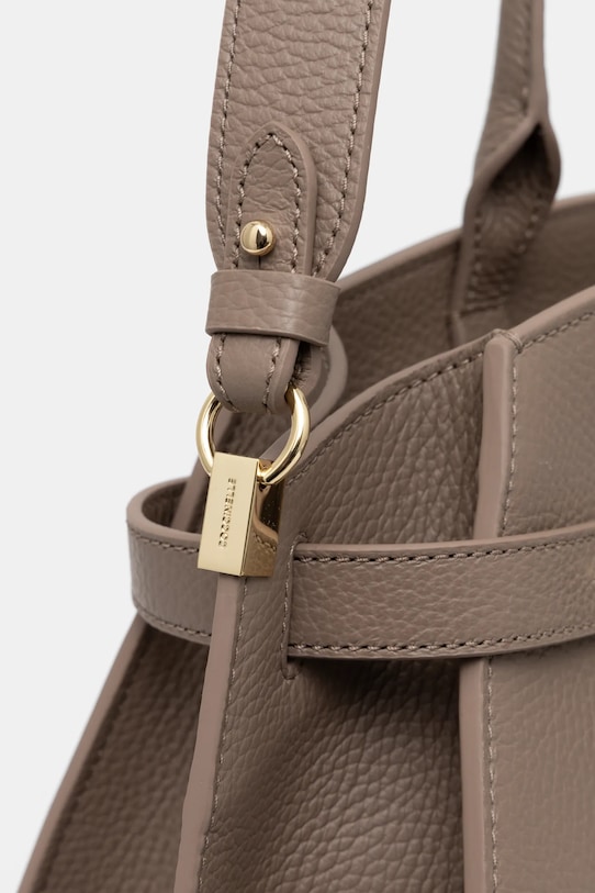 Kožená kabelka Coccinelle béžová E1.QLA.18.01.01