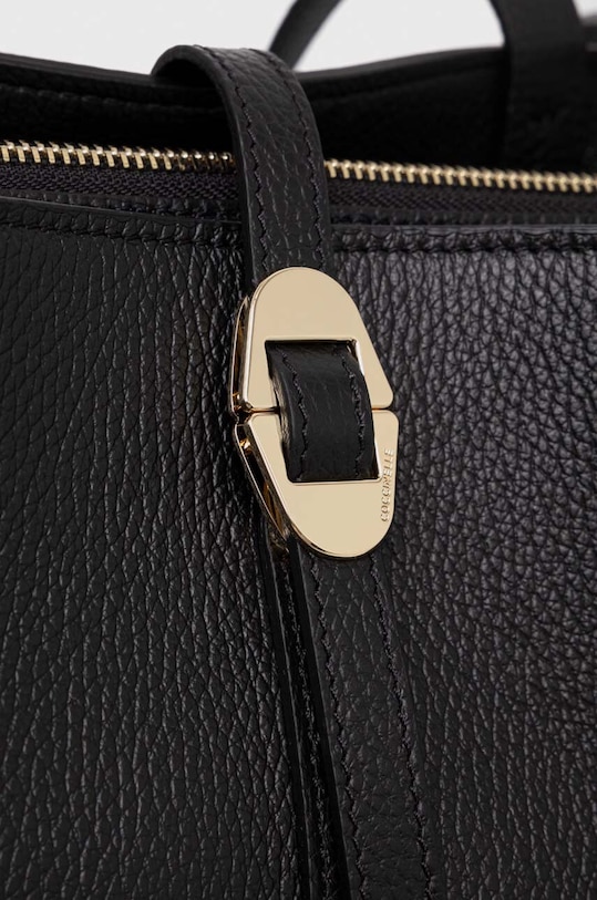 Coccinelle torebka skórzana czarny E1.QLF.11.01.01