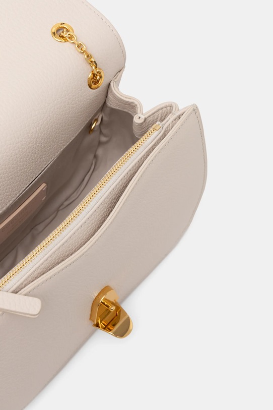 Kožená kabelka Coccinelle E1.QTF.15.02.01 béžová