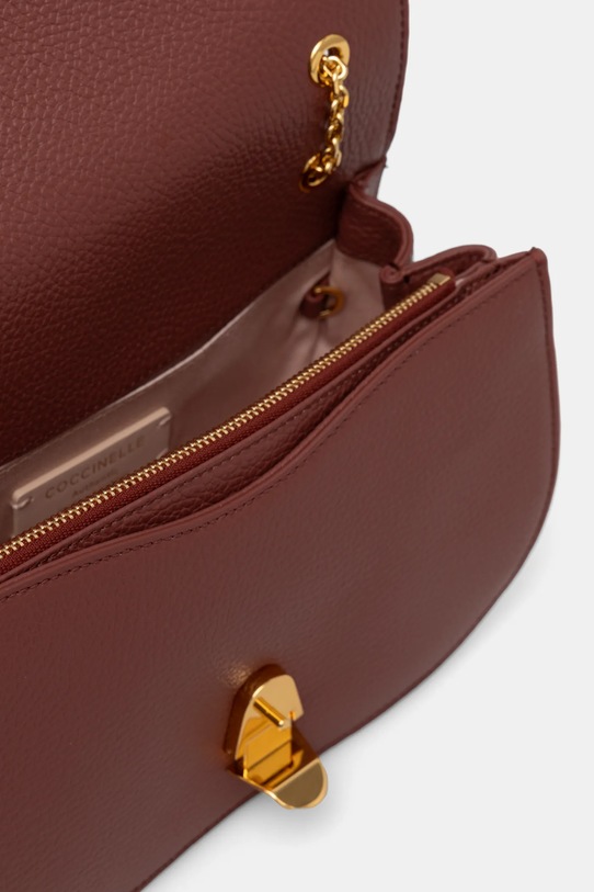 Kožená kabelka Coccinelle E1.QTF.15.02.01 oranžová