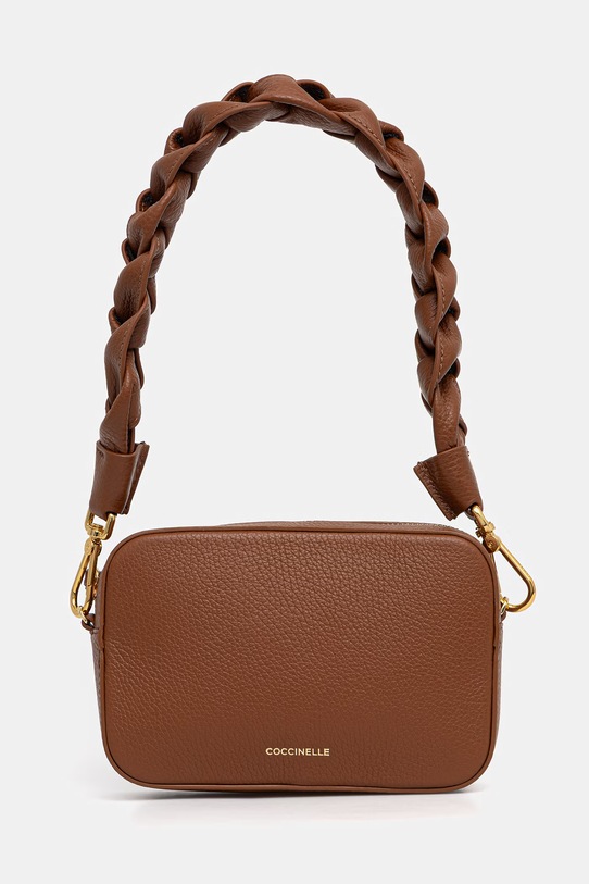 Coccinelle pasek do torebki skórzany brązowy E3.M50.68.41.01