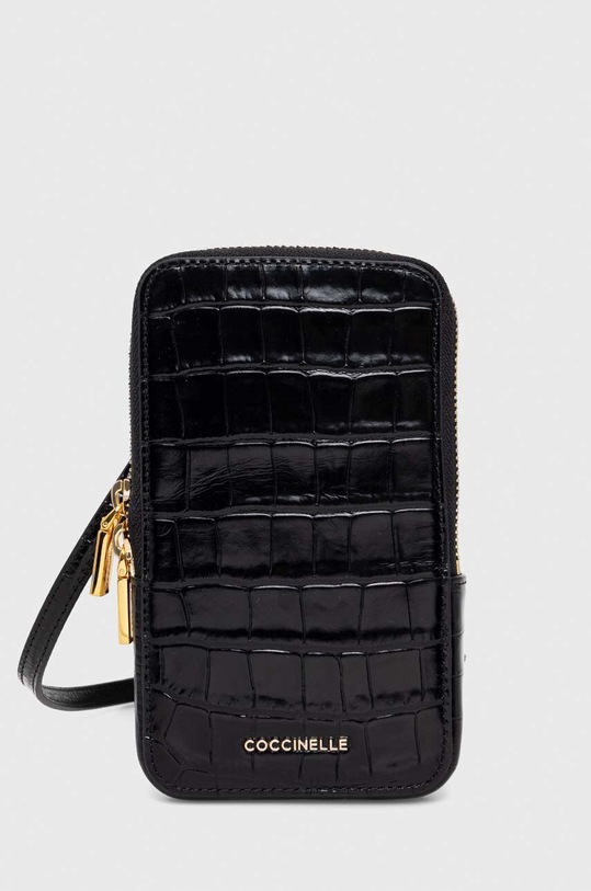 Usnjen ovitek za telefon Coccinelle Za telefon črna E5.MI8.27.01.01