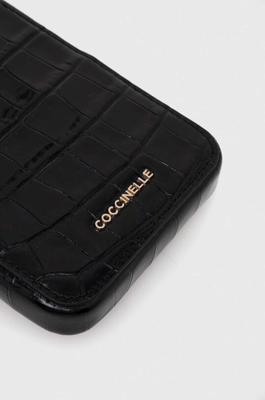 Coccinelle pokrowiec na telefon skórzany czarny E5.MI8.27.01.01