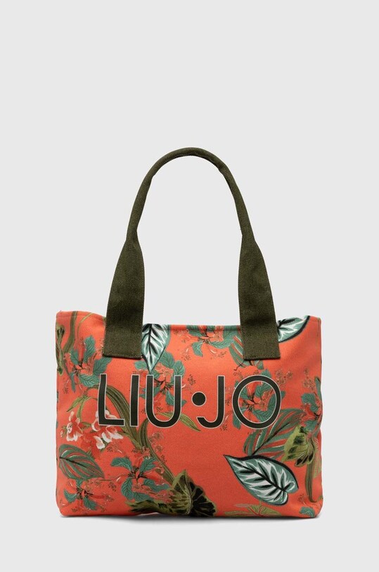 Liu Jo borsa a mano in cotone stampa all-over arancione VA4205.T5204