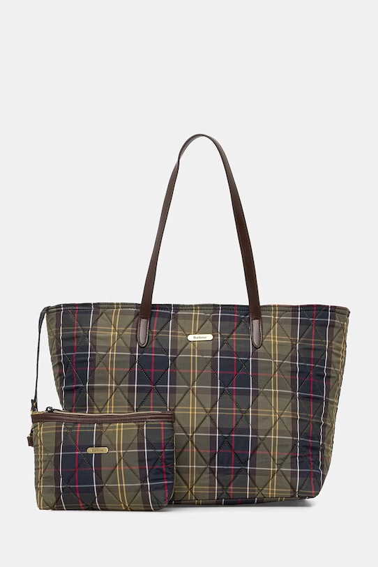 Barbour torebka shopper damska Tartan Bags zielony LBA0344