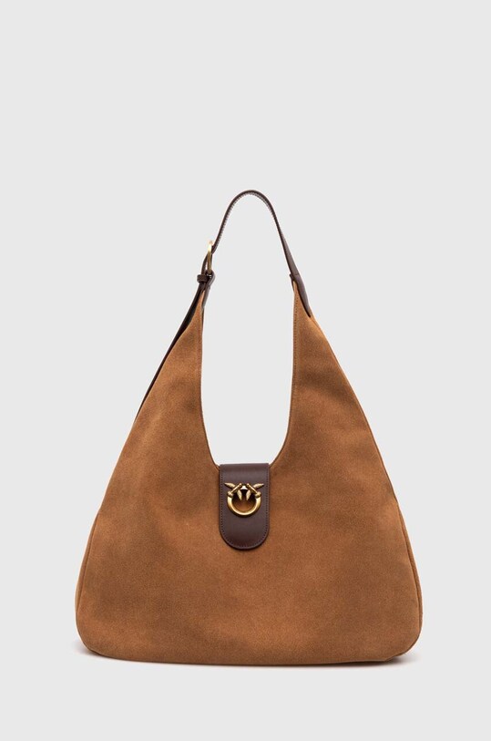 Pinko borsa in pelle scamosciata pelle scamosciata marrone 102785.A0YG
