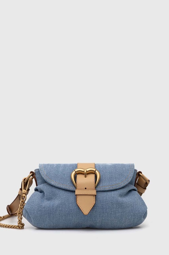 Pinko torebka jeansowa nie mieści A4 niebieski 102802.A1KZ