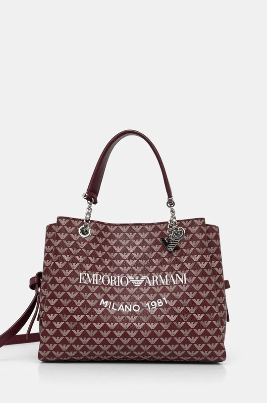 Kabelka Emporio Armani imitácia lakovanej kože burgundské Y3D159.YWS0E