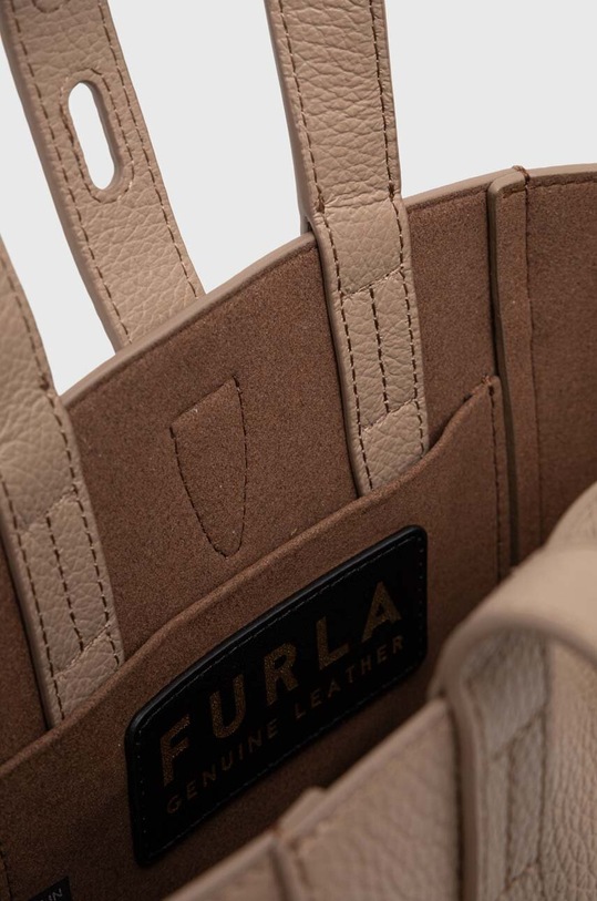 Furla torebka skórzana BASRFUA.HSF000.1257S beżowy