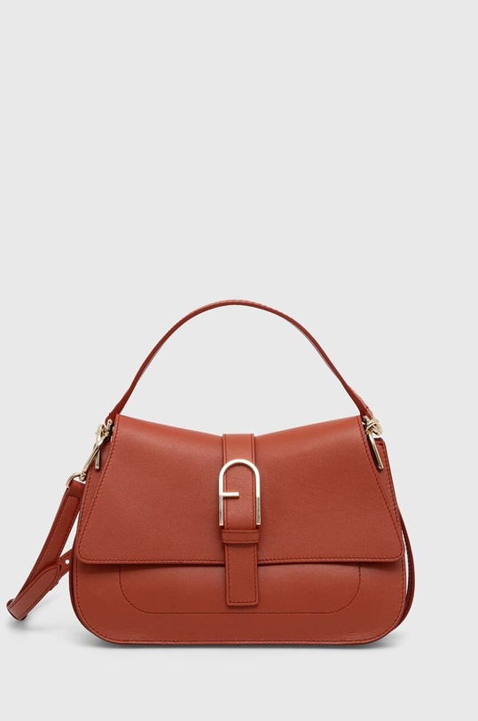 Δερμάτινη τσάντα Furla λείο δέρμα πορτοκαλί WB00996.BX2045.CL000