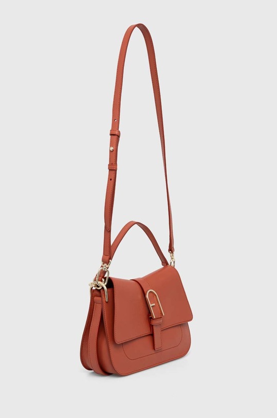 Δερμάτινη τσάντα Furla WB00996.BX2045.CL000 πορτοκαλί SS24