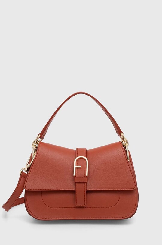 Furla torebka skórzana skóra licowa pomarańczowy WB01032.BX2045.CL000