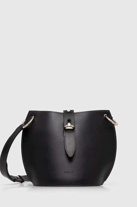 Kožená kabelka Furla přírodní kůže černá WB00913.AX0733.O6000