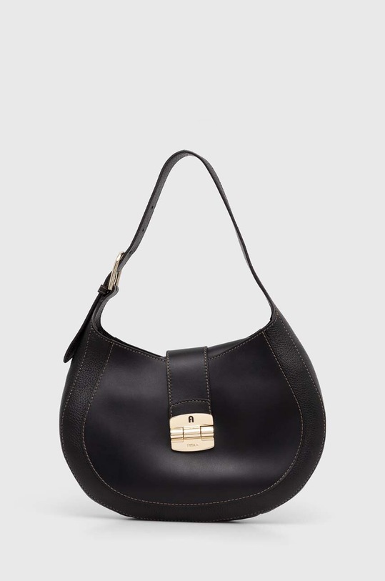 Шкіряна сумочка Furla лицьова шкіра чорний WB01230.BX0053.O6000