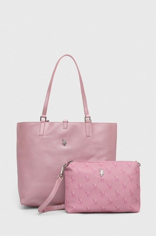 U.S. Polo Assn. kétoldalas táska szintetikus bőr rózsaszín BIUM16294WVP.992
