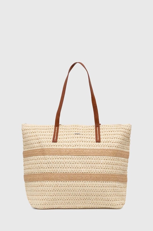 Roxy geanta de plaja In the Tropics incape in A4 bej ERJBT03373