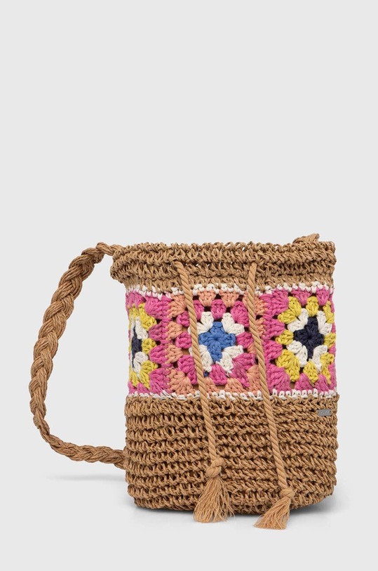 Плетена чанта Roxy ERJBP04754 бежов SS24