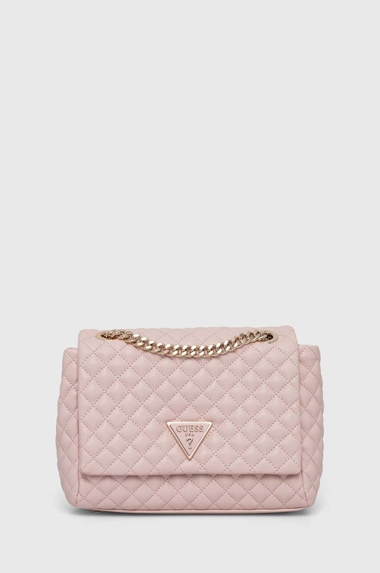 Τσάντα Guess απομίμηση λείου δέρματος ροζ HWQG92.36210
