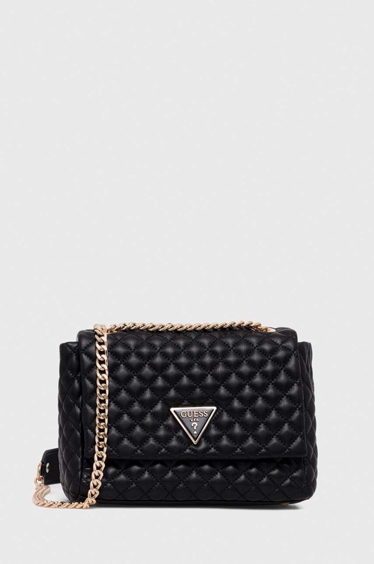 Τσάντα Guess απομίμηση λείου δέρματος μαύρο HWQG92.36210