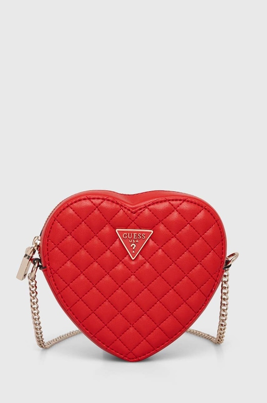 Τσάντα Guess απομίμηση λείου δέρματος κόκκινο HWQG92.36770