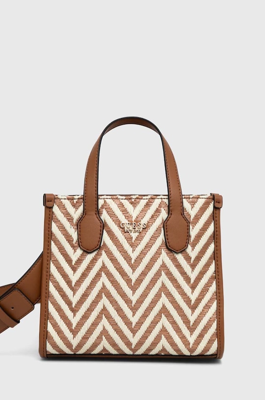 Guess torebka SILVANA tekstylny brązowy HWCV86.65770