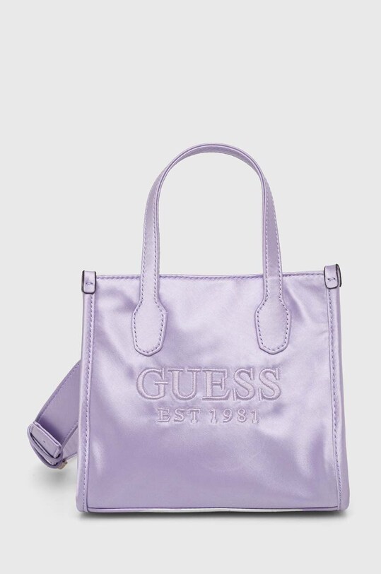 Kabelka Guess SILVANA nášivka fialová HWST86.65770