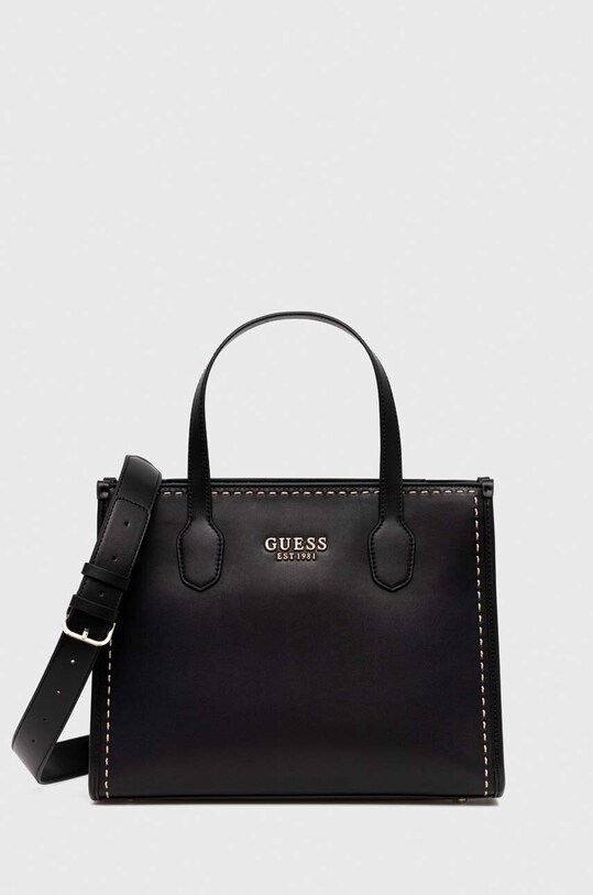 Kabelka Guess SILVANA imitácia kože čierna HWVC86.65220