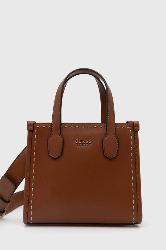 Guess torebka SILVANA nie mieści A4 brązowy HWVC86.65770