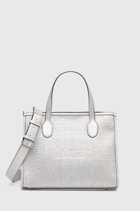 Guess torebka SILVANA nie mieści A4 srebrny HWWY86.65220