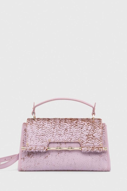 Шкіряна сумочка Guess IRIS лицьова шкіра фіолетовий HWALLA.L3280