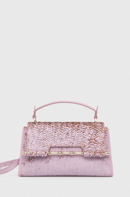 Kožená kabelka Guess IRIS usňová koža fialová HWALLA.L3280