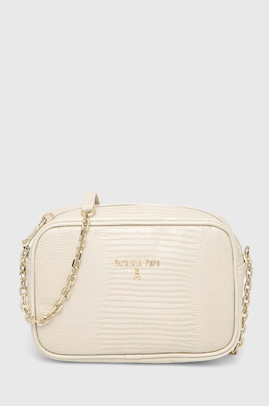 Δερμάτινη τσάντα Patrizia Pepe λείο δέρμα μπεζ 2B0071.L107