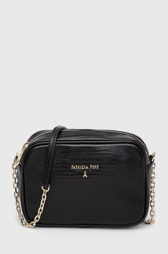 Patrizia Pepe torebka skórzana skóra licowa czarny 2B0071.L107