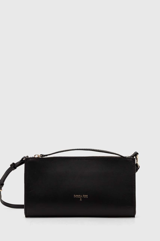 Kožená kabelka Patrizia Pepe přírodní kůže černá 2B0072.L061
