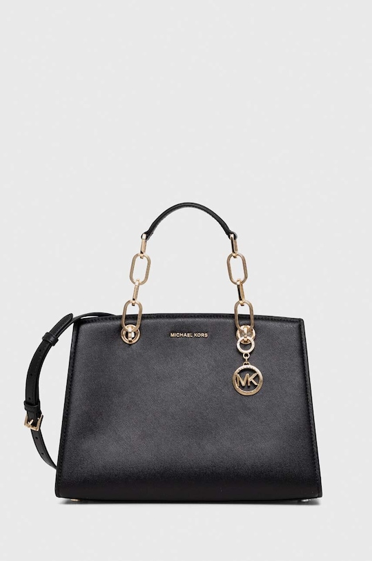 Шкіряна сумочка MICHAEL Michael Kors лицьова шкіра чорний 30S4GCYS2T