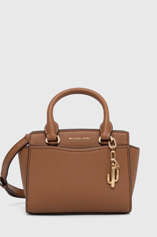 Τσάντα MICHAEL Michael Kors απομίμηση λείου δέρματος καφέ 32S4BLMC0O