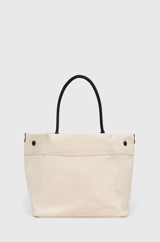 Calvin Klein kézitáska szintetikus bőr bézs K60K611647