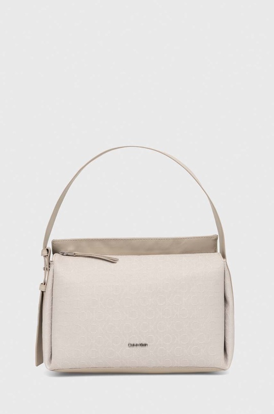 Calvin Klein torebka nie mieści A4 beżowy K60K611655