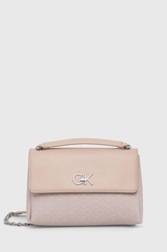 Calvin Klein torebka nie mieści A4 beżowy K60K611755