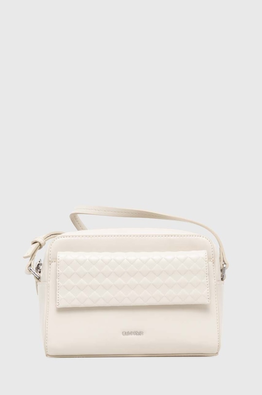 Calvin Klein torebka nie mieści A4 beżowy K60K611884