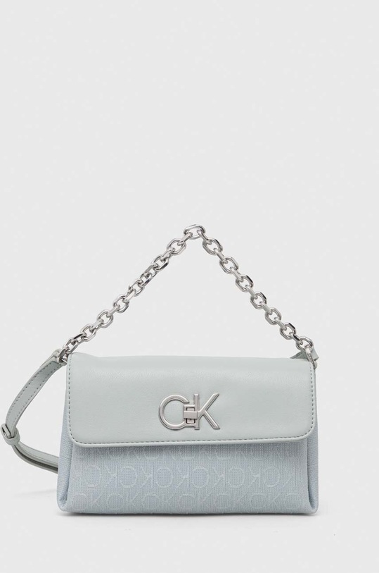 Torba Calvin Klein imitacija zrnate kože siva K60K611989