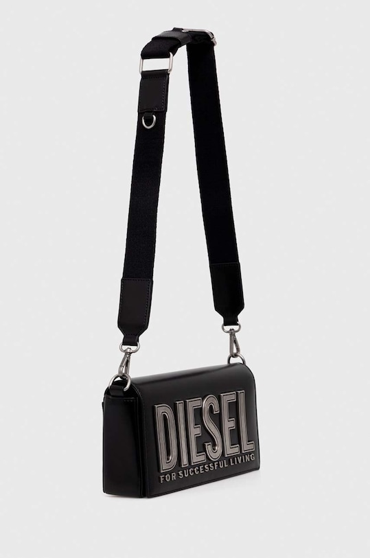 Diesel torebka skórzana X09775.P6183 czarny SS24