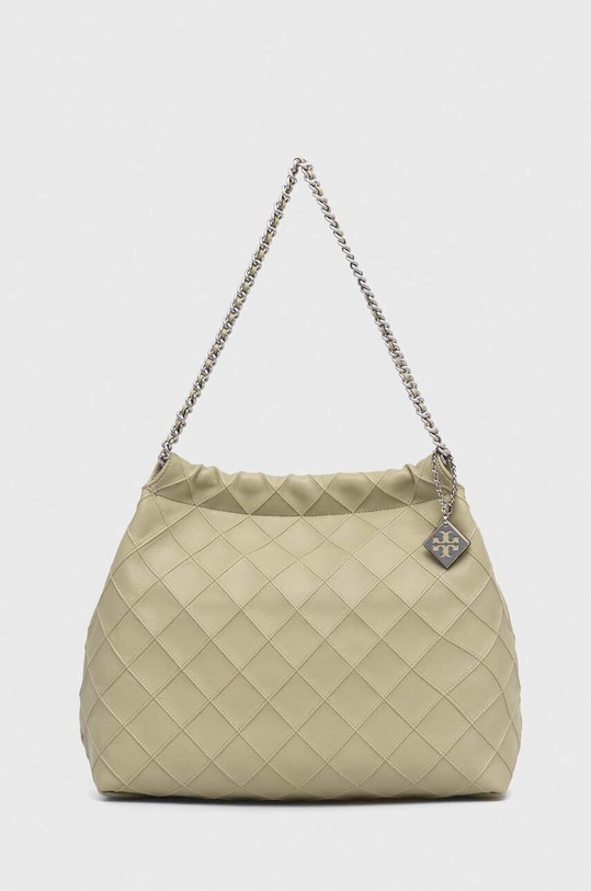 Tory Burch torebka skórzana Fleming Soft skóra licowa zielony 154572.300
