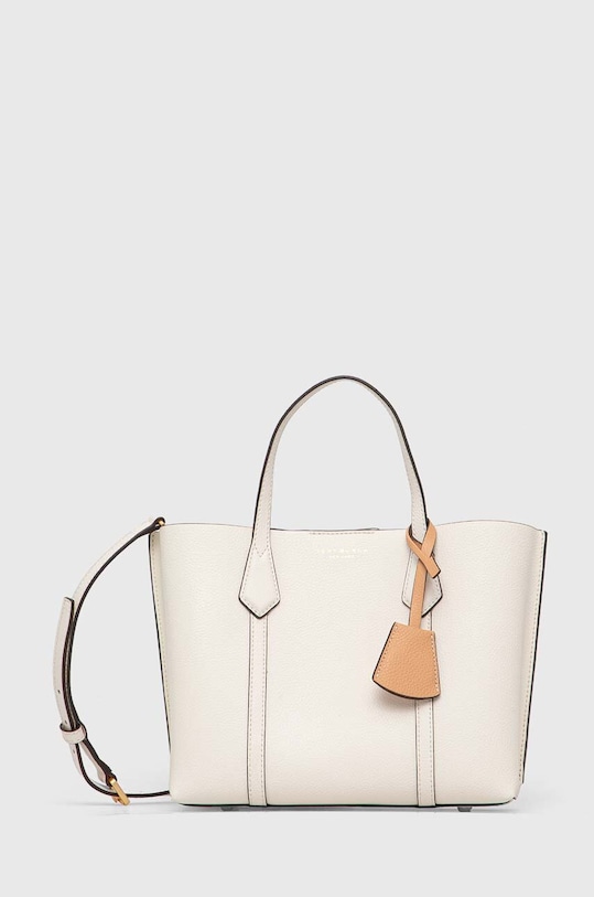 Tory Burch torebka skórzana Perry Triple-Compartment skóra licowa biały 81928.104